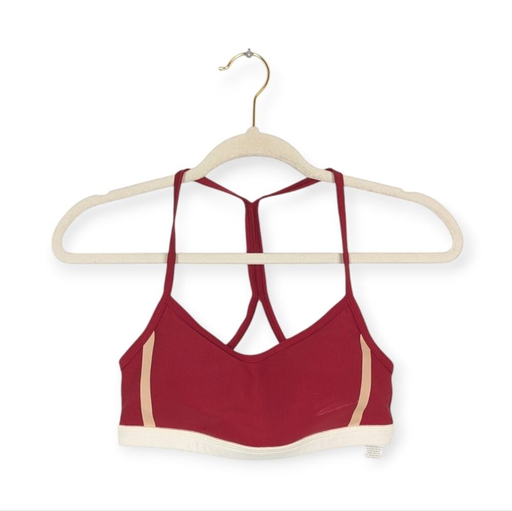 Johnny Was Calme Endurance Sports Bra XS Red Cross Back Athletic Yoga
